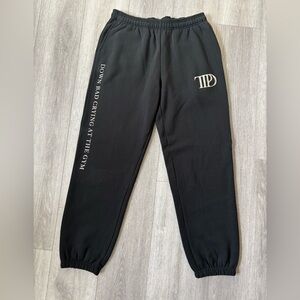 Official Taylor Swift TTPD Down Bad Crying At The Gym Black Sweatpants Size XL
